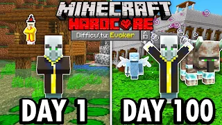 I Survived 100 Days as an EVOKER in Hardcore Minecraft... Here’s What Happened