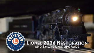 Lionel 2036 toy train restoration and smoke unit upgrade