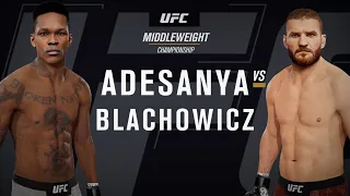 ISRAEL ADESANYA VS JAN BLACHOWICZ UFC 4 FIGHT SIMULATION