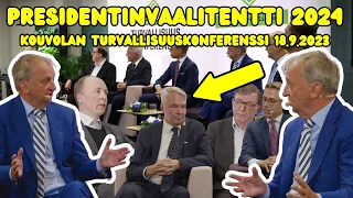 Presidentinvaalitentti 2024 Kouvolan turvallisuuskonferenssissa 18.9.2023