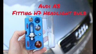 Audi A3 Change Headlight H7 Bulb Replacement - How to remove main headlight bulb & fit new