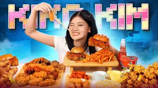 ASMR SPICY FRIED CHICKEN & STRETCHY CHEESE MUKBANG🍗🧀