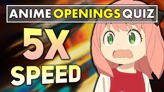 ANIME OPENINGS QUIZ: 2x SPEED → 5x SPEED Challenge! 【60 SONGS – Easy/Medium/Hard】