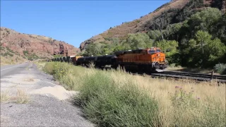 BNSF fast freight in Spanish Fork Canyon