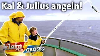 Kai & Julius angeln auf hoher See: Wer fängt den größten Fisch? | Klein gegen Groß