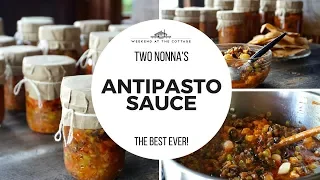 How to make HOMEMADE ANTIPASTO SAUCE | Home Canning Special!