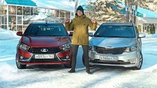 Сравнительный тест-драйв Lada Vesta против KIA Rio (2016)