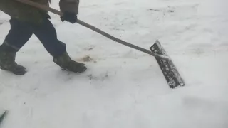 Простой и эффективный способ уборки снега / simple snow cleanup