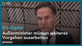 Mark Rutte (Premierminister Niederlande) nach dem EU-Gipfel am 27.10.23