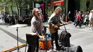Amsterdam - Pierce Brothers busking Pitt St Mall 22/11/17