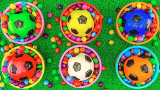 Satisfying Video | How To Make Ice Cream with Glossy Soccer Balls & Rainbow Mixing Candy ASMR #361