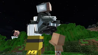 TV WOMAN TITAN ATACA MINECRAFT 😱 | SOBREVIVE A TV WOMAN GIGANTE EN MINECRAFT