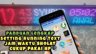 Cara Setting Jam Waktu Sholat Menggunakan HP | Running Text Jam Digital JWS Khalifah