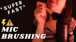 ASMR - FAST AND CHAOTIC MIC BRUSHING WITH NO COVER | No Talking for sleep, study, relax