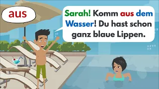 Learn German with dialogues | The prepositions with dative