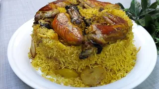 Maqlooba | Most famous arabian chicken and rice Recipe | kitchen with farwa