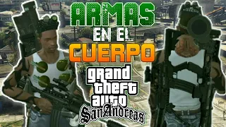 COMO DESCARGAR MOD ARMAS EN EL CUERPO (SIN LAG) PARA GTA SA ÚLTIMA VERSIÓN 2022!! | SantexLQ