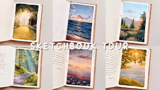 gouache sketchbook tour! 🪴✨ almost 100 paintings 🌼
