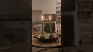 Two candles burning