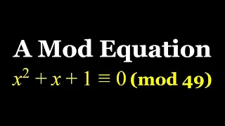 How To Solve A Modular Arithmetic Equation