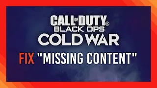 Cold War: How to fix "Missing Content" error while in lobby