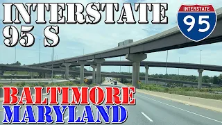 I-95 South - Baltimore - Maryland - 4K Highway Drive