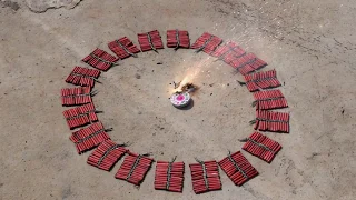 Train vs rocket |Fire crackers experiments|Three Chakri combo|