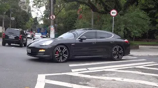 Porsche Panamera acelerando na Av. Europa em São Paulo