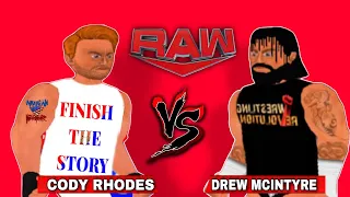 FULL MATCH : CODY RHODES VS DREW MCINTYRE || Wr2d ||