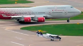 Giant and dwarf. Boeing 747 An-28 / Sochi Airport 2021