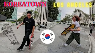 World Famous Skateboarders TFunk & Casper Brooker in Koreatown Los Angeles #skateboarding