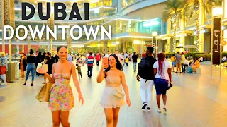 DUBAI Beautiful Evening Walk |4K| Dubai Downtown, Burj Khalifa,  Dubai Mall 2022 🇦🇪