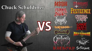 Chuck Schuldiner vs All (Guitar Riffs Battle)