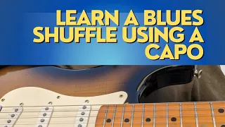 Chicago blues shuffle rhythm with a capo (C)