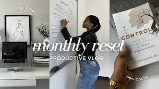 Monthly Reset Routine Vlog | Planning, cleaning, grocery shopping, organization