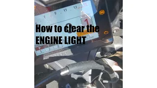 How to reset ECU and clear codes   engine light 2017 Honda CBR1000RR