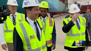 Buttigieg visits Baltimore to tout Biden's infrastructure plan