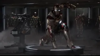 Iron Man 3 - Mark 42 Suit Up Scene in Hindi audio - Movie CLIP HD