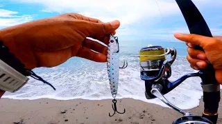 Cara mancing pakai metal jig 60 gram di pantai