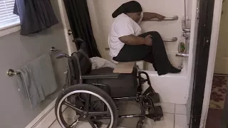 How I Slide Board into the Shower - Nakeitha Rose, T4 Complete Paraplegic from Connecticut, USA