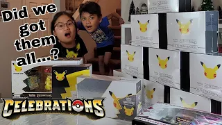 Pokemon Celebrations 25th Anniversary packs opening- ETB, Premium Figure Collection and many more