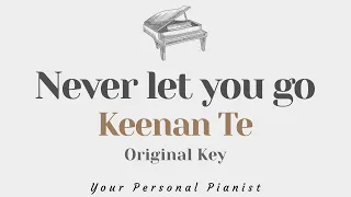 Never let you go - Keenan Te (Original Key Karaoke) - Piano Instrumental Cover with Lyrics