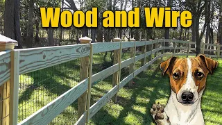 Wood and Wire Dog Fence