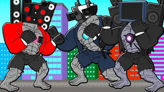 MUSCLE BOSSES TV MAN & CAMERAMAN VS MUSCLE BOSS SPEAKERMAN! Skibidi Toilets Cartoon Animation