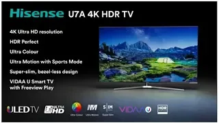 Hisense H55U7AUK 55 Inch 4K Ultra HD ULED Smart TV with HDR and Freeview Play   SilverBlack 2018 Mod