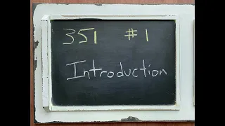 GEOL 351 - #1 - Introduction