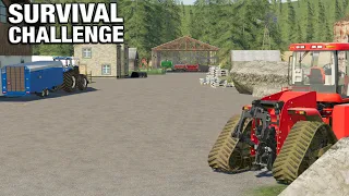 CONCRETING THE YARD - Survival Challenge No Mans Land FS19 Ep 120