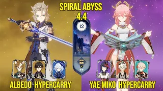 C0 Albedo Hypercarry & C0 Yae Miko Hypercarry | Genshin Impact Spiral Abyss Version 4.4