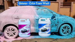 Blue and pink color car wash shampoo / uniwax blue and pink color car foam wash shampoo