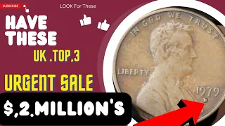 Top 3 ULTRA Lincoln penny RARE One Cent Circulation Coins worth A LOT of MONEY! Coins worth money!